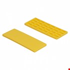 Kowo kunststof raster glasblokjes (100x) - 22x4mm - geel