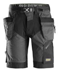 Snickers Workwear korte werkbroek - 6904 - zwart/grijs - maat 52