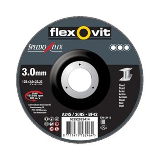 Flexovit doorslijpschijf voor staal - met kom - Speedoflex - 230 x 3 x 22 mm - A 24/30 RS-BF42