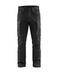 Blåkläder 1459 service werkbroek denim stretch - zwart maat 52