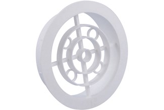 Nedco luchtrooster - rond - pvc - 100 mm