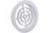 Nedco luchtrooster - rond - pvc - 100 mm