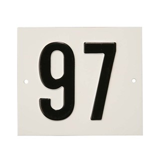 Besbo huisnummerplaat - Nr. 97 - aluminium