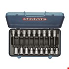 GEDORE dopsleutel-schroevendraaierset - 1/2" - T20-60 - in stalen cassette - 18-delig