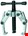 GEDORE accupoolklem-trekker - 2-armig - 70x80mm