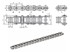 Donghua - Rollenketting - Inox - Simplex - 1/2" - BS - 08B-1-SS