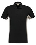 Tricorp Workwear 202002 Bi-Color unisex poloshirt Zwart Grijs XL