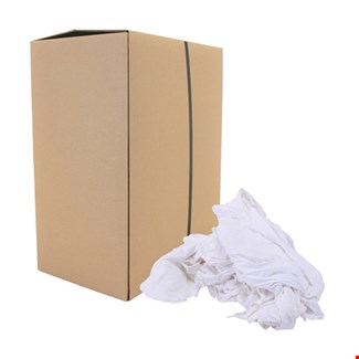 PDB witte poetsdoeken - doos á 10 kg - TRICOT