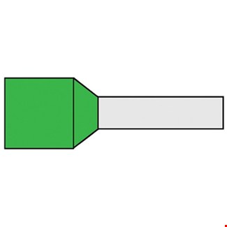 Klemko geisoleerde adereindhuls - G 494-N - 12 mm - 6 mm² - vertind - groen
