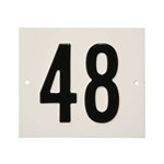 Besbo huisnummerplaat - Nr. 48 - aluminium