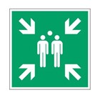 Brady info.sticker E007 vierk20 groen/wit verzamelplaats