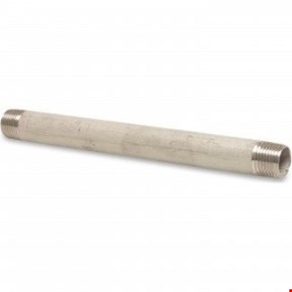 Pijpnippel - Fig.23 - RVS - buiten/buiten - 3/4" - 40mm