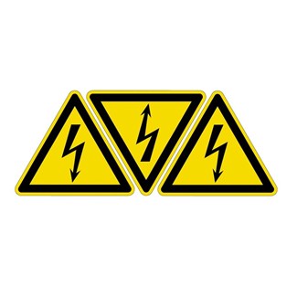 Brady waarschuwstickers W012 drieh10 elektr.span. =3x
