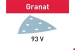 Festool 3-hoek schuurpapier 93mm (100x) - Granat - korrel 320 - 497399