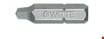 Witte bits vierkant - 1/4" - 25 mm - Robertson 3