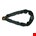 DX anti diefstalketting - gehard staal - Ø 6 mm - 900 mm - zwart
