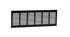 Nedco op-/inbouw plintrooster - 300x100mm - zwart - aluminium