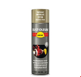 Rust-Oleum deklaag metallic - Hard Hat - metallic - roestvrij staal - metallic - 0.5l - spuitbus