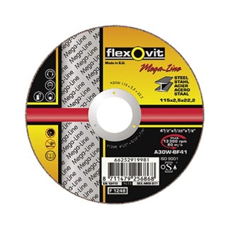 Flexovit doorslijpschijf voor staal - Mega-Line - 230 x 3 x 22 mm - A 30 W-BF41