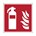 Brady info.sticker F001 vierk20 rood/wit brandblusapp.