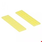 Kunststof raster glasblokje (100x) - 26x4mm - geel