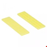 Kunststof raster glasblokje (100x) - 26x4mm - geel
