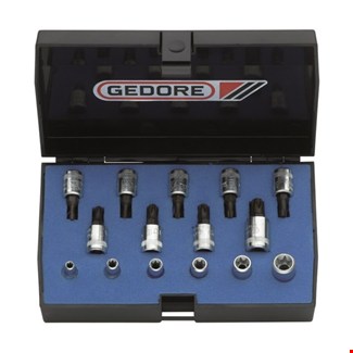 GEDORE dopsleutel schroevendraaierset - ITX 20 TX-015 - 1/4 inch - in kunststof cassette - 15-delig