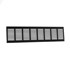 Nedco op-/inbouw plintrooster - 400x100mm - zwart - aluminium