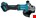 Makita haakse accu slijpmachine - GA038GZ04 - 40V Max - 230mm - excl. accu en lader - met veiligheidsschakelaar - in doos