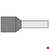 Klemko geisoleerde adereindhuls - G 492-N - 8 mm - 0.75 mm² - vertind - grijs