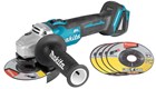 Makita haakse accu slijpmachine - DGA504ZJX2 - 18V - 125mm - met vastzetschakelaar - excl. accu en lader - in Mbox