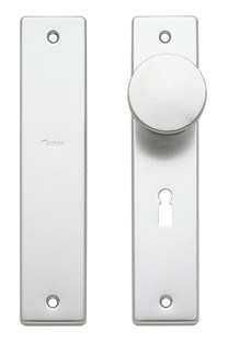 Ivana basic knopschild - zonder sleutelgat - met binnenschild - aluminium F1