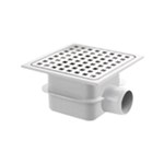 schrobput abs/rvs - 150 x 150mm - nr.619 - met zijuitlaat