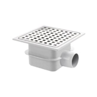 schrobput abs/rvs - 150 x 150mm - nr.619 - met zijuitlaat