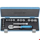 GEDORE doppenset - D 30 JMU-10 - 3/8 inch - 6-19 mm - 16-delig