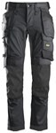 Snickers Workwear 6241 Stretch Werkbroek met holsterzakken grijs/zwart - maat 58
