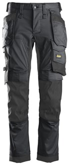 Snickers Workwear 6241 Stretch Werkbroek met holsterzakken grijs/zwart - maat 58